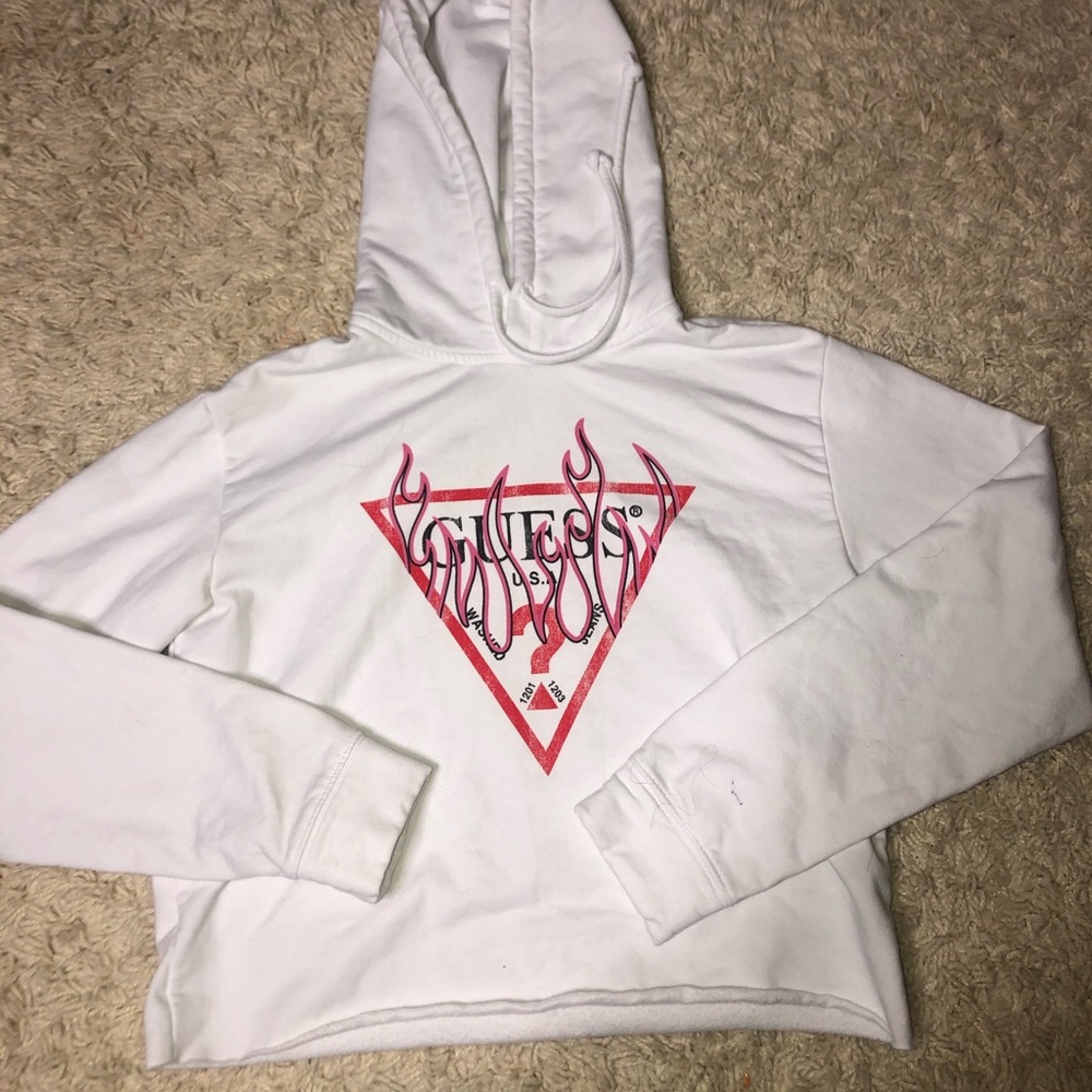Guess cropped hoodie, like new